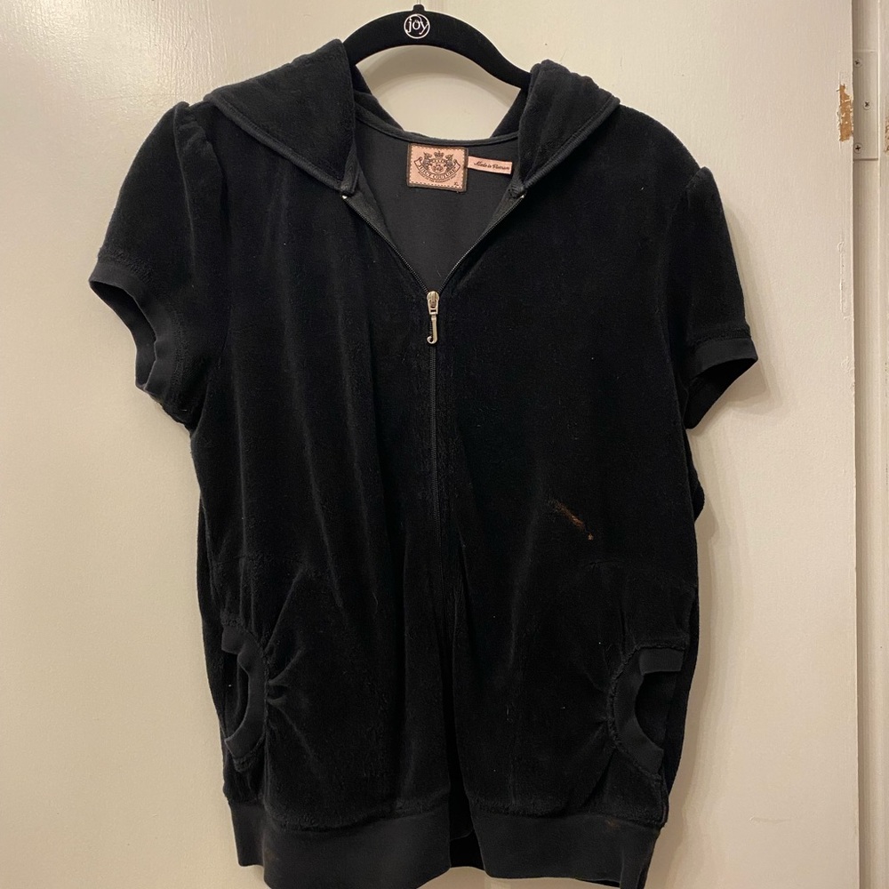 Juicy Couture XL Short Sleeve Terry JacketHoodie
